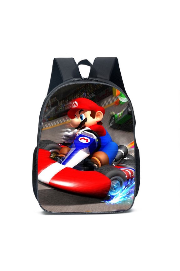 Retro Gaming Backpack - Large Capacity Canvas School Bag with Adjustable Straps - Classic Cartoon Hero Graphic Daypack for Teens, Travel, Work & Daily Commute