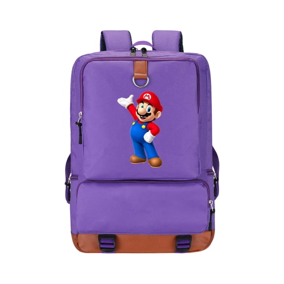Retro Gaming Backpack - Large Capacity Laptop Bookbag with Classic Pixel Art Print, Durable Canvas Daypack for Teens, College, Travel & Daily Commute (Age 6+)