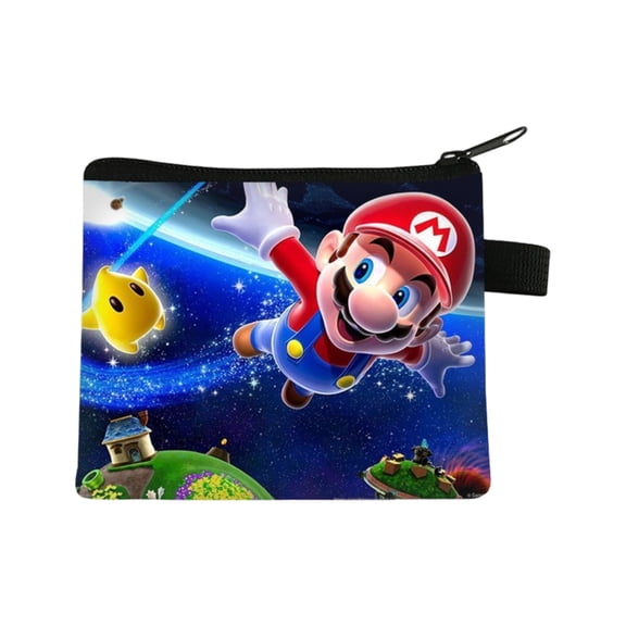 Retro Gaming Canvas Wallet - Large Capacity Coin Purse & Card Holder Organizer - Classic Video Game Hero Pouch for Men, Women, Travel & Daily Commute