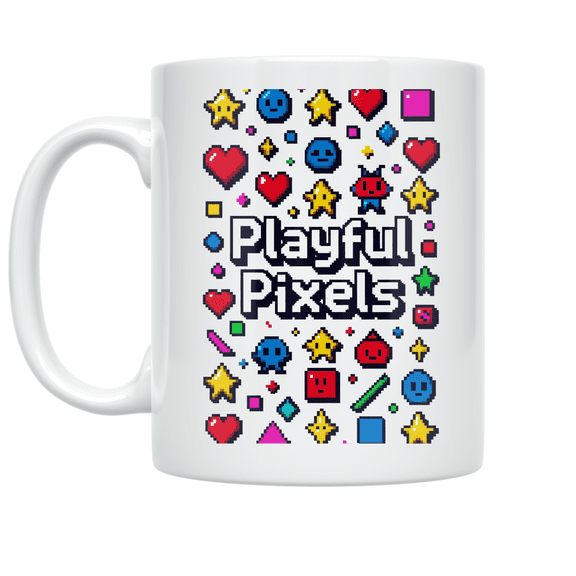 Retro Gaming Pixel Art - Gamer - 11 oz Ceramic Coffee Mug