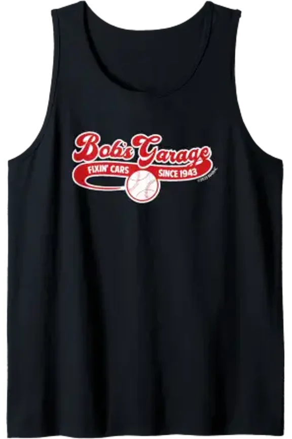 Retro Garage Bob'S Garage Vintage Baseball Tank Top Size S-3XL