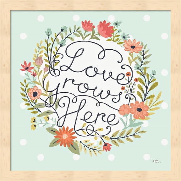 Retro Garden III Mint by Janelle Penner, Framed Wall Art, 13.25W x 13.25H