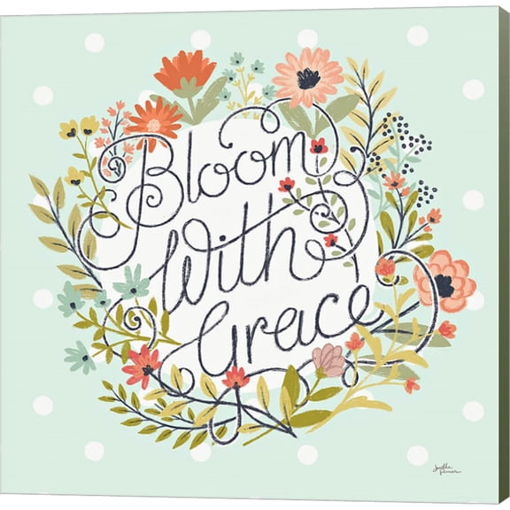 Retro Garden IV Mint by Janelle Penner, Canvas Wall Art