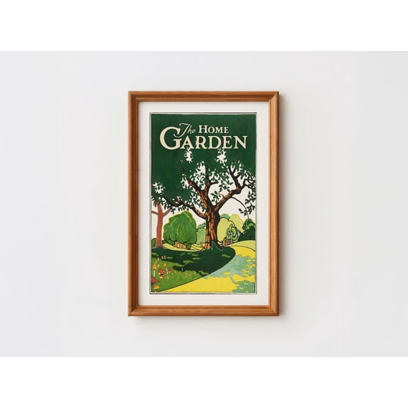 Retro Garden Kitchen Wall Art, Unframed Canvas Size 8x12