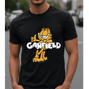 KHLMO Retro Garfield Graphic Tee, Vintage Comic Cat Shirt Funny Shirt, Comfort Wear, Unsiex Tshirt Unisex, Condition New, Color White, Size US S