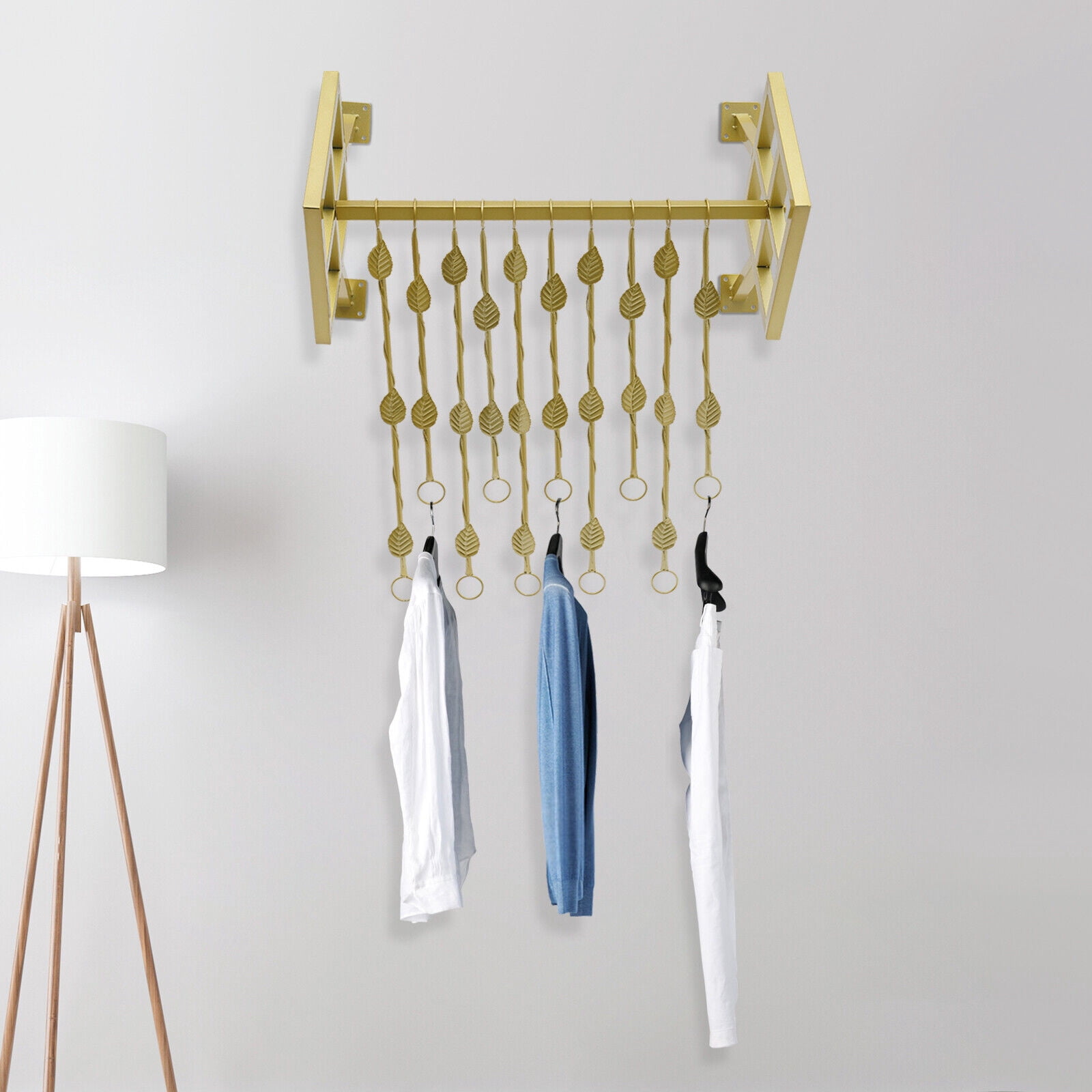 Retro Garment Rack Boutique Clothes Display Shelf Space-saver+10 ...