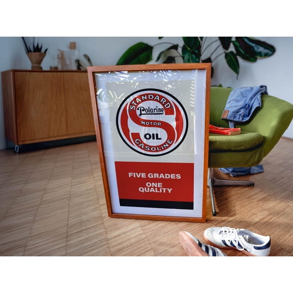 Retro Gas Station Print Garage Wall Art for Dad Auto Workshop Decor, Unframed Paper Poster 8x10in