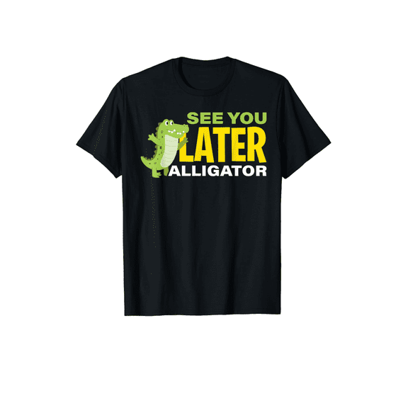 Retro Gator Quote See You Later Alligator T-Shirt V31