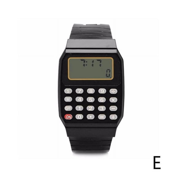 Retro Geek 80s Unusual Calculator Mens Womens Wrist Colour Watch Digital