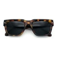 thumbnail image 1 of Retro Gentlemanly Hipster Thick Horn Rim Rectangular Sunglasses Tortoise - Black, 1 of 8
