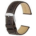thumbnail image 1 of Retro Genuine Leather Watch Straps,18mm Replacement Watch Band with Stainless Steel Buckle, 1 of 7