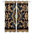 thumbnail image 1 of Retro Geometric Kitchen Curtains Vintage Abstract Art Cafe Short Curtains for Bathroom Blackout Window Curtain Grommet Small Window Treatment Tier Drapes for Bedroom Living Room 27.5"x39"x2, 1 of 9