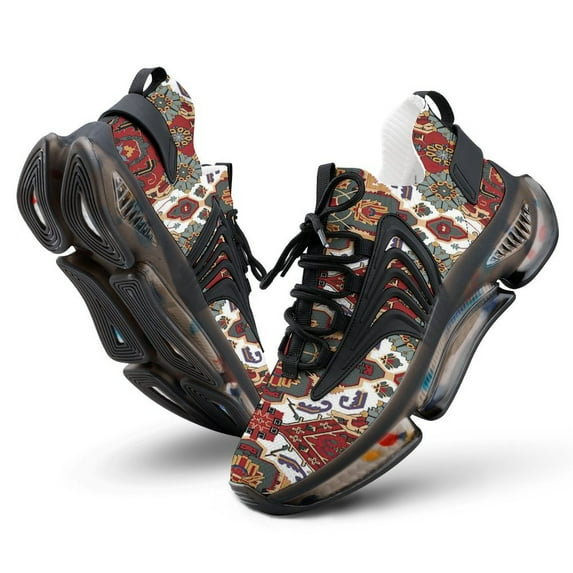 Retro Geometric Walking Shoes for Men Woman Lightweight Tennis Fashion Elastic Sports Shoes Cushion Basketball Shoes