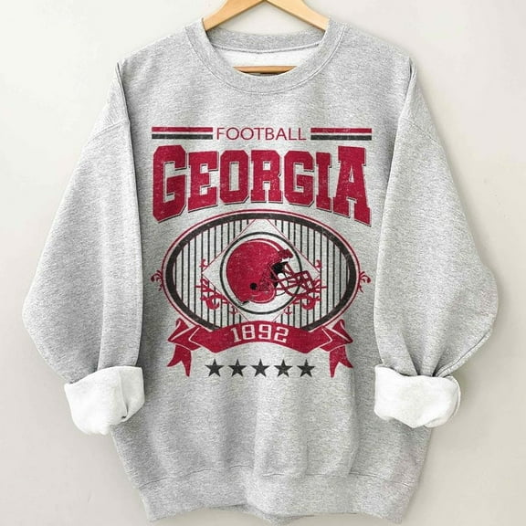 Retro Georgia Football Vintage Sweatshirt, Football Shirt, Game Day Tide Tee Gift For Fan Unisex