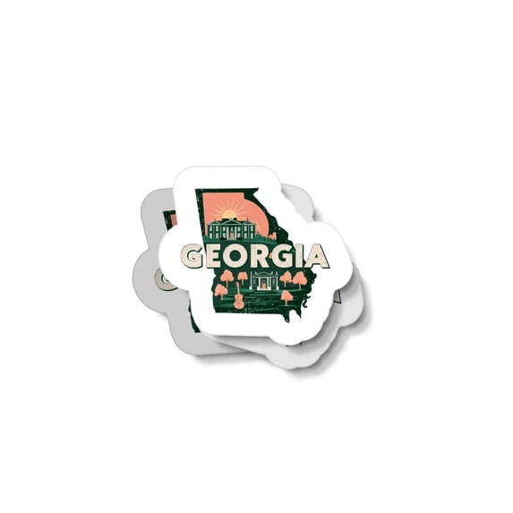 Retro Georgia Waterproof Sticker