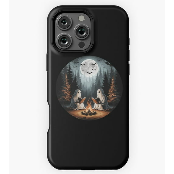 Retro Ghost Book Reading Camp GA2621 Phone Case for iPhone 11 to 17 Pro Max