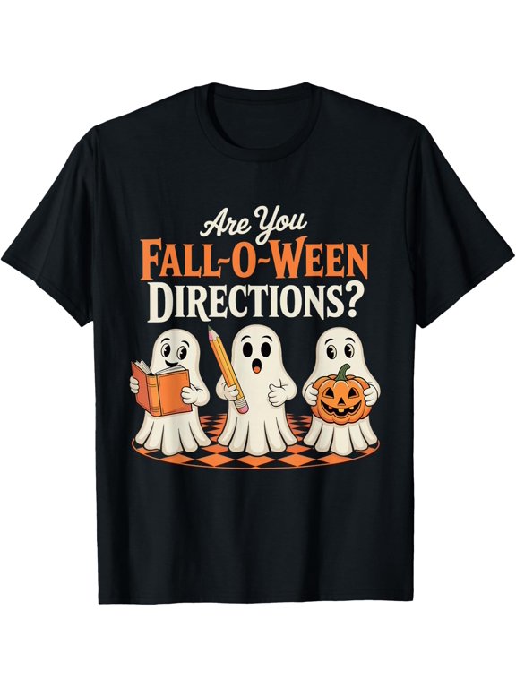 Retro Ghost Teacher Fall O Ween T Shirt Size S-5XL