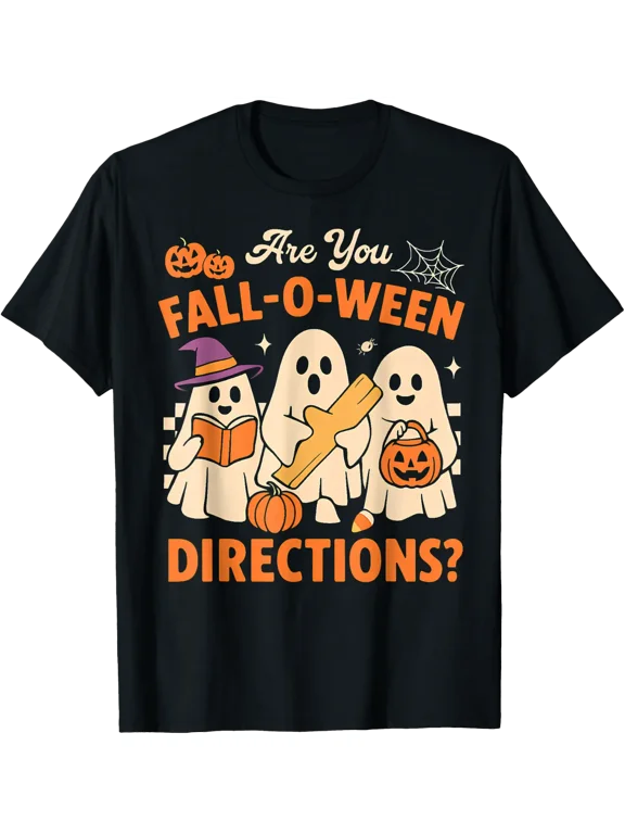 Retro Ghost Teacher Fall O Ween T Shirt Size S-5XL