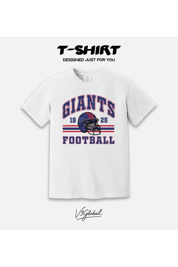 Retro Giants 1925 NY Football Vintage 80s Style Fan Comfort Color T-Shirt V60301, up to size 4XL