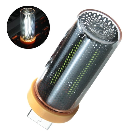 Retro Glass Bottle USB Atmosphere Light, Mini Automotive Ambient LED Lamp for Car Interior and Bedside Decor, Style C