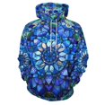 thumbnail image 1 of Retro Glass Crystal Flower Art Regular Fit Hoodie, Sporty Pullover Hooded Sweatshirt for Men Women XL, 1 of 6