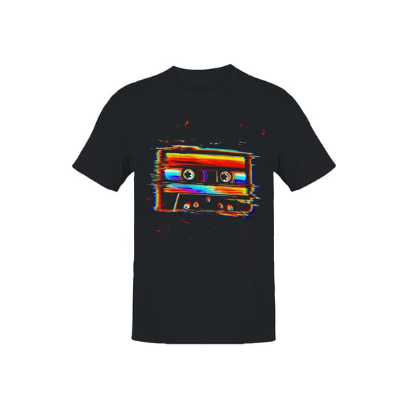 Retro Glitch Cassette Design Men's T-shirt
