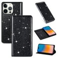 thumbnail image 1 of Retro Glitter flip card slot phone case for Samsung S25 Edge S25ultra S24 Plus S23 FE S22 S21 A56 A36 A26 25 A16 A55 A06  protective leather cover, 1 of 9