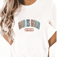 thumbnail image 1 of Retro God Is Good Print Graphic comfort Tee T-Shirt Print Top Short Sleeve Round Neck White S-5XL, 1 of 4