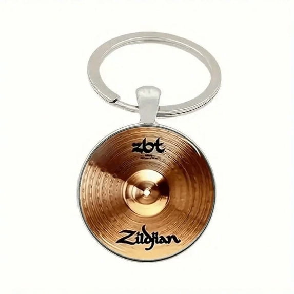 Retro Gold-Plated Record Pattern Keychain - Fashionable Zinc Alloy Bag Charm, Car Pendant, and Home Decoration, a Perfect Choice for Halloween, Christmas, Thanksgiving, and Holiday Gifts | Unique Acc