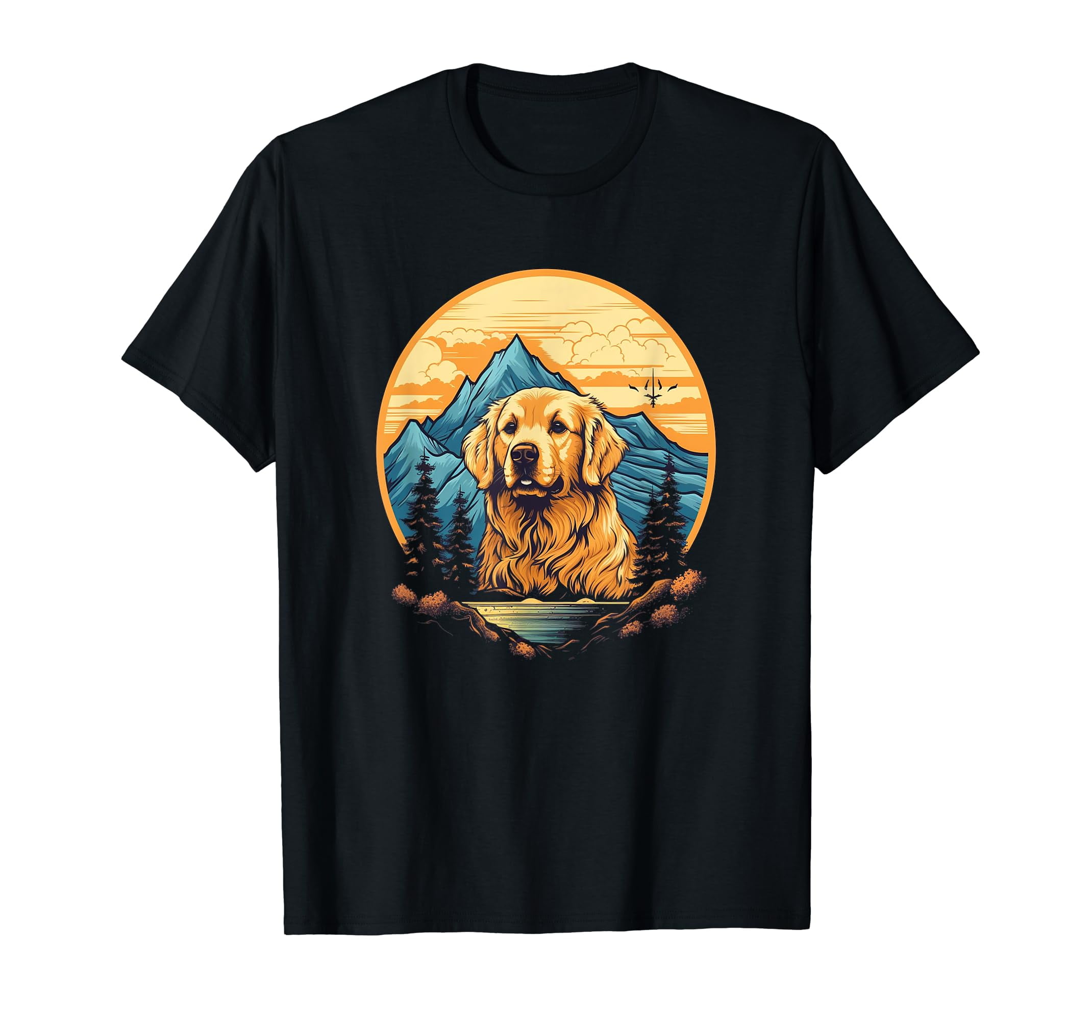 Retro Golden Retriever Men Women Kids Vintage Casual T-Shirt - Walmart.com