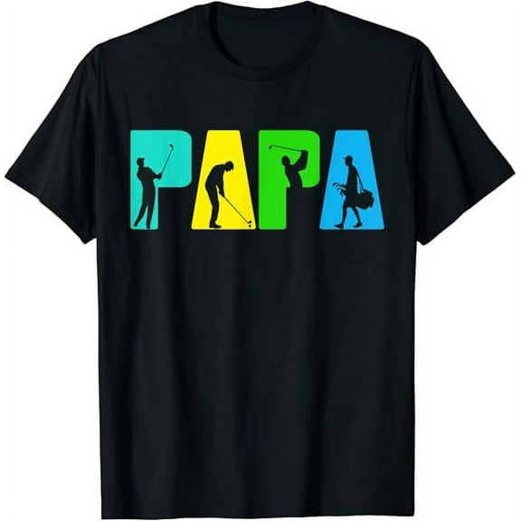 Retro Golfing Papa Golfer Shirt. Golf Gifts For Fathers Day