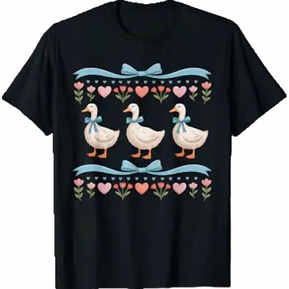 Retro Goose 1980's Blue Ribbon Vintage 80s Coquette Style T-Shirt
