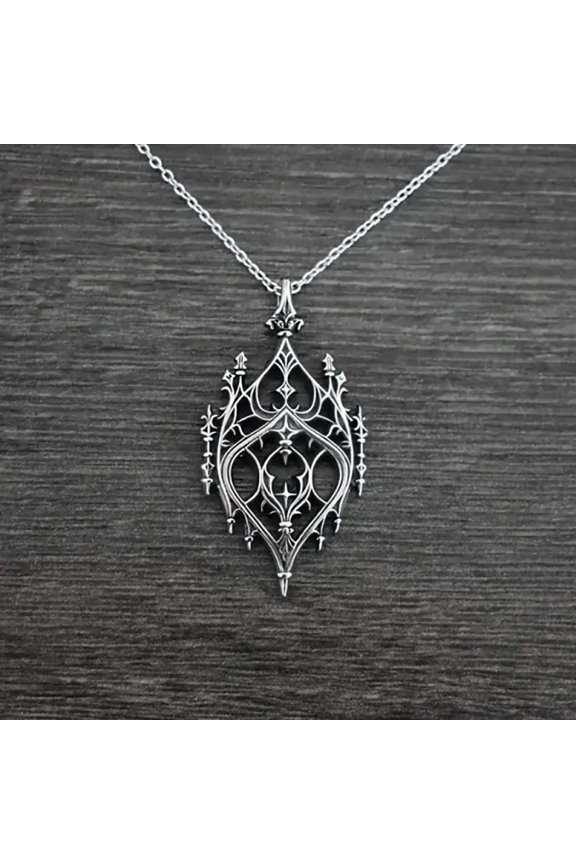 Retro Gothic Hollow Castle Necklace European And American