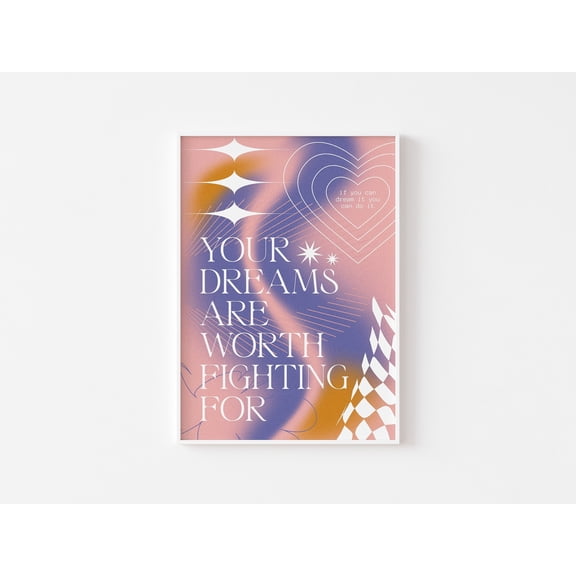 Retro Gradient Geometric Print Maximalist 2000S Nostalgic Art Home Decor Office Wall Art