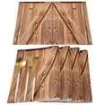 thumbnail image 1 of Retro Gradient Wood Grain Placemat Wedding Party Dining Decor Linen Table Mat Kitchen Accessories Table Napkin, 1 of 5