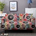 thumbnail image 1 of Retro Graffiti Music Instrument Stretch Sofa Cover For Living Room Washable Couch Covers Dust-proof Elastic Slipcover Loveseat, 1 of 5