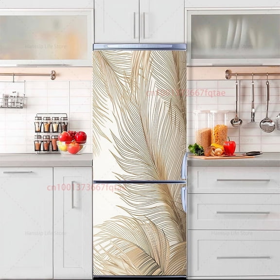 Retro Graffiti Poster Refrigerator Door Wrap Sticker Removable Kitchen Stair Scenery Art Fridge Door Mural rative Wallpaper