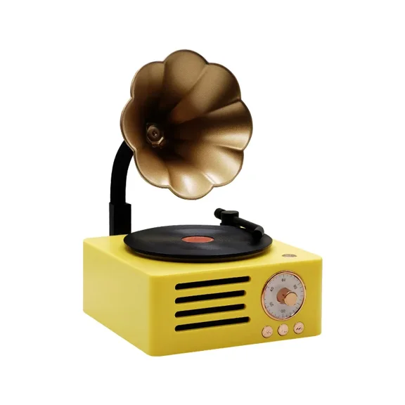 Retro Gramophone Shape Bluetooth Speaker Portable Box Wireless Speaker Outdoor For Sound System TF FM Radio Music MP3 Subwoofer