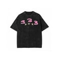 thumbnail image 1 of Retro Graphic Oversized Tee Black S-2XL Cartoon Streetwear Tops All-Season  Comfortable Washed  Plus Size, 1 of 5