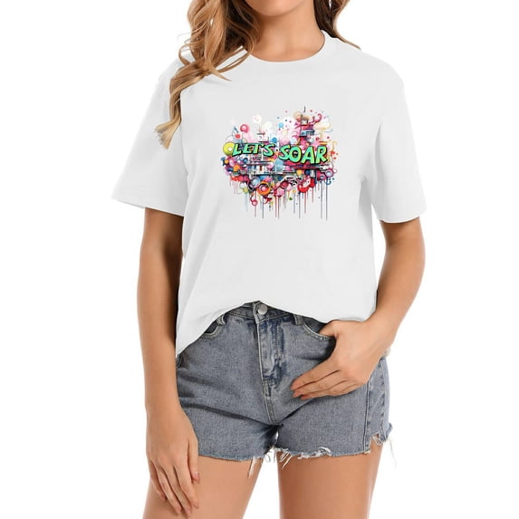 Retro Graphics: Vintage Women's Tee with Mom Print