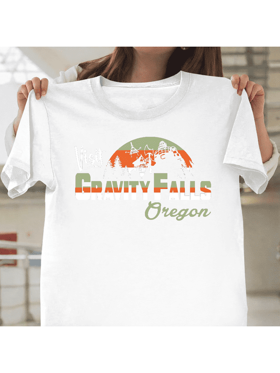 Retro Gravity Falls Inspired Scenic Adventure Graphic Unisex T-Shirt, S-3XL