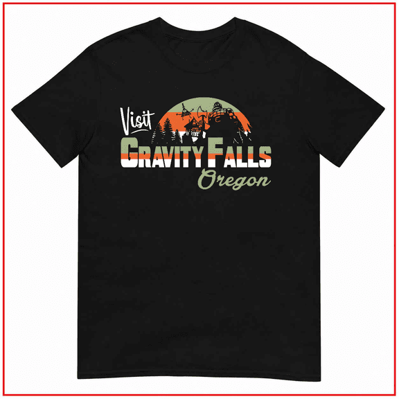 Retro Gravity Falls Inspired Scenic Adventure Graphic Unisex T Shirt V16449 Size S-5XL