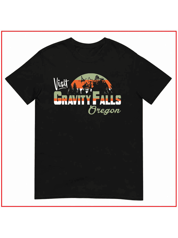 Retro Gravity Falls Inspired Scenic Adventure Graphic Unisex T Shirt V16449 Size S-5XL