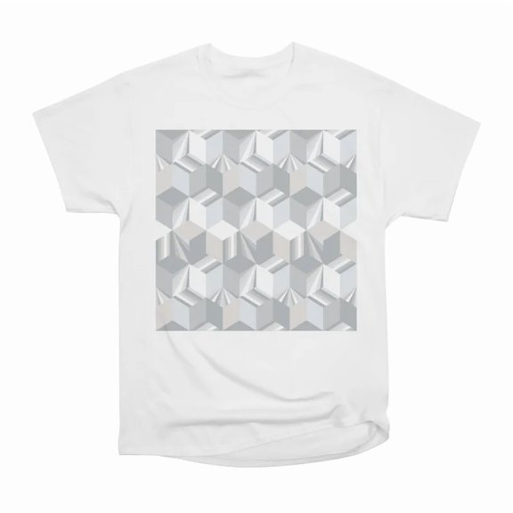 Retro Gray Cubes T-Shirt Tee Gift For Him Merch For Her Apparel For Friend