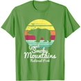 thumbnail image 1 of Retro Great Smoky Mountains National Park Bear Unisex T-Shirt for Men Women Kids Toddler,Lime Color,Size 3XL, 1 of 5
