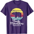 thumbnail image 1 of Retro Great Smoky Mountains National Park Bear Unisex T-Shirt for Men Women Kids Toddler,Purple Color,Size YL, 1 of 5