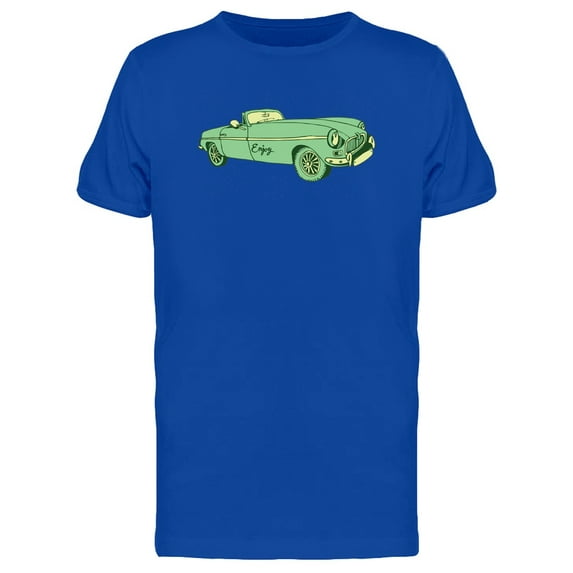Retro Green Car Enjoy T-Shirt Men -Image by Shutterstock, Male 3X-Large