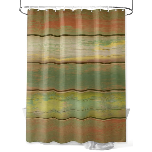 Retro Green Old Wood Shower Curtain 36"W x 72"L Farmhouse Vintage Wooden Board Fabric Shower Curtains Set with Hooks Water Repellent Bathroom Curtains Machine Washable Bathroom Accessories