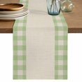 thumbnail image 1 of Retro Green Table Runner, Farmhouse Buffalo Plaid Vintage Beige Washable Cotton Linen Table Runners 72 Inches Long, Dresser Scarf Runner for Dining/Coffee/Kitchen/TV Stands/Cabinets 14''x72'', 1 of 9
