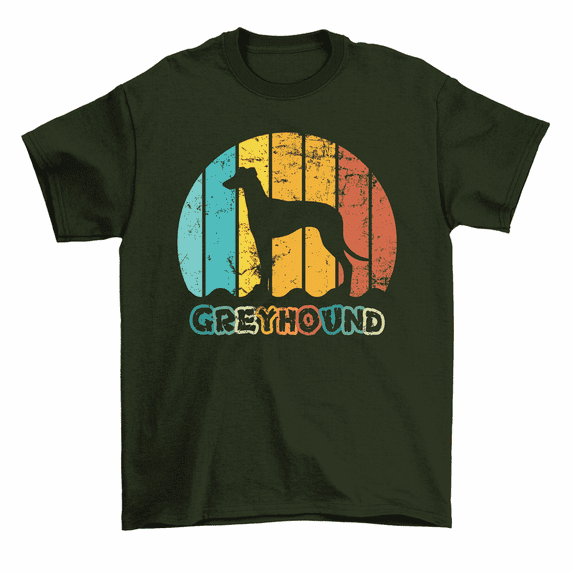 Retro Greyhound Dog T-Shirt Vintage Dog Lover Tee Shirt Men Women